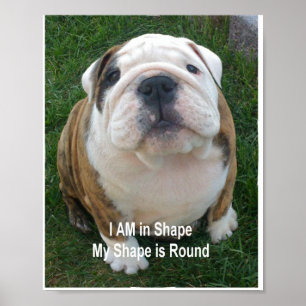 Funny Dog Poster Bulldog Pet Dogs Creationarts