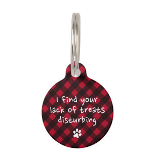 Funny Dog Puppy Personalized Red Black Play Huisdierpenning