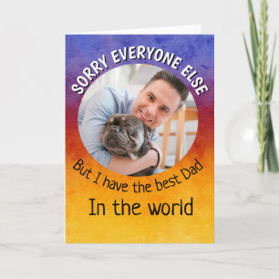 Funny dog Quote Fathers Dag Aangepaste foto Kleuri Bedankkaart