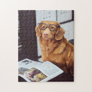 Funny Dog Reading Legpuzzel