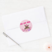 Funny Dog Ronde Sticker (Envelop)