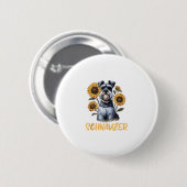 Funny Dog Schnauzer Ronde Button 5,7 Cm (Voorkant /achterkant)