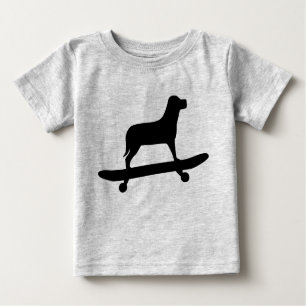 Funny Dog Skateboard Shirt voor baby's