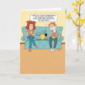 Funny Dog Snacks Verjaardag Kaart (Gele Bloem)