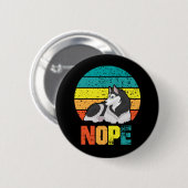 Funny Dog Stubborn Husky Lazy Puppy Ronde Button 5,7 Cm (Voorkant /achterkant)