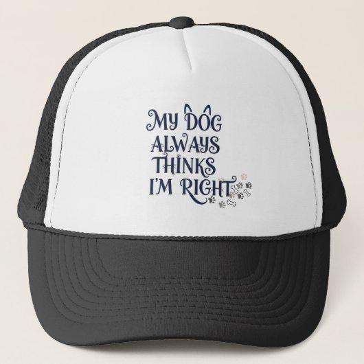 Funny Dog Text Hat Trucker Pet (Voorkant)