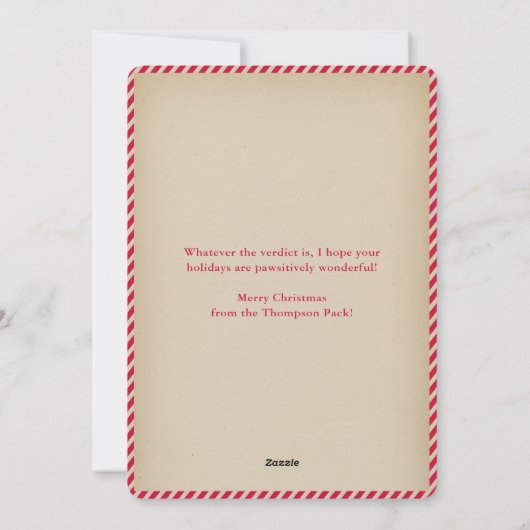 Funny Dog Themed Pet Photo Christmas Feestdagenkaart (Achterkant)