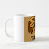 Funny Dog Therapist Cartoon Koffiemok (Links)