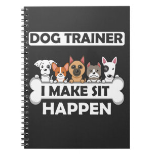 Funny Dog Trainer Humor Puppy Education Notitieboek