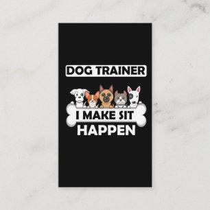 Funny Dog Trainer Humor Puppy Education Visitekaartje