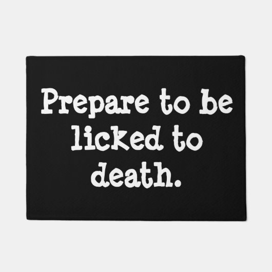 Funny dog waarschuwing deurmat (Voorkant)