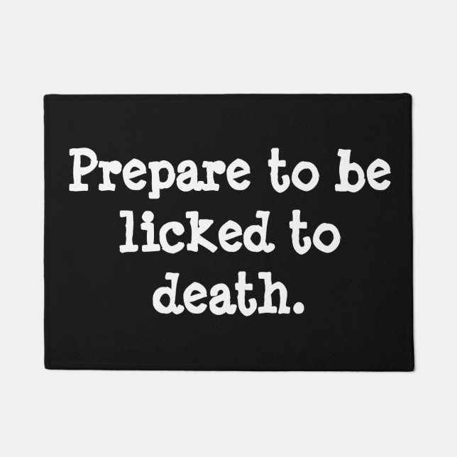 Funny dog waarschuwing deurmat (Voorkant)