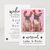 Funny Dog Wedding Invitation (Devant / Derrière)