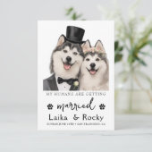 Funny Dog Wedding Invitation Save The Date (Staand voorkant)