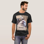 Funny Dog zal niet genegeerd worden Comical Photo  T-shirt (Voorkant volledig)