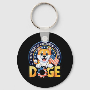 Funny Doge Crypto Meme Department of Government EF Sleutelhanger