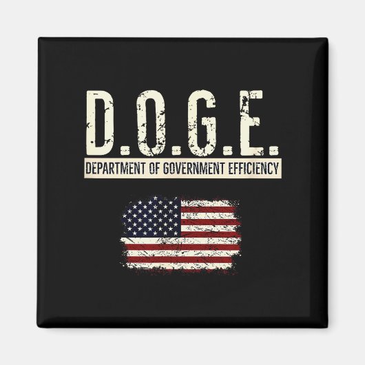 Funny Doge Department Of Government Efficiency Tee Magneet (Voorkant)