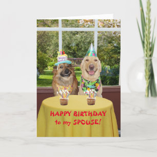 Funny Dogs Birthday Card voor echtgenoot Kaart
