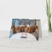Funny Dogs Birthday Greeting Card  Kaart (Voorkant)
