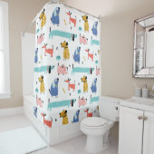 Funny Dogs Douchegordijn (In situ)