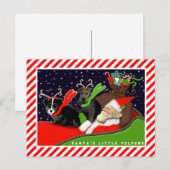 Funny Dogs-Kaarten voor kerstmis Feestdagenkaart (Voorkant / Achterkant)