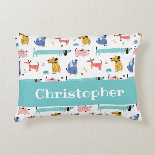 Funny Dogs Kinder Accent Kussen (Voorkant)