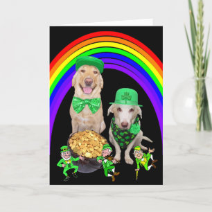 Funny Dogs/Lab St. Patrick Card Kaart