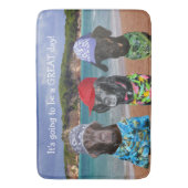 Funny Dogs op Beach Bath Mat (Voorkant Verticaal)