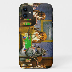 Funny Dogs Play Poker Hoesje
