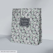 Funny dollar pattern personalized custom gift bag medium cadeauzakje