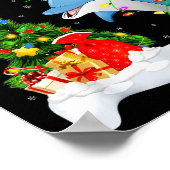 Funny Dolphin Fish Lover Xmas Lighting Dolphin Chr Poster (Hoek)