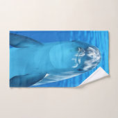 funny dolphin in the sea bad handdoek (Handdoek)