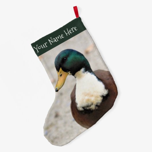 Funny Domestic Mallard Duclair Bibbed Odd Duck Grote Kerstsok (Achterkant (Hangend))