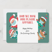 Funny Don We Now Our Plague Apparel Christmas Feestdagenkaart (Voorkant)
