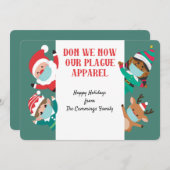 Funny Don We Now Our Plague Apparel Christmas Feestdagenkaart (Voorkant / Achterkant)