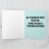 FUNNY DONALD TRUMP CARTE D'ANNIVERSAIRE POUR AMI F (Intérieur)