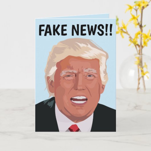 FUNNY DONALD TRUMP CARTES D'ANNIVERSAIRE FUNNY (Fleur jaune)