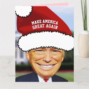 FUNNY DONALD TRUMP CHRISTMAS CARDS - TREMENDOUS! BEDANKKAART