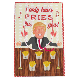 Funny Donald Trump Fast Food Fries Valentijnsdag Medium Cadeauzakje