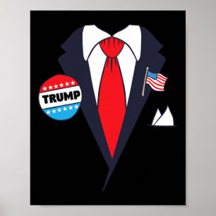 Funny Donald Trump Halloween Kostuum - Cartoon T-s Poster