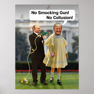 Funny Donald Trump Poetin Pistool Joke Poster
