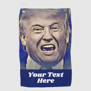 Funny Donald Trump PoliBlue Custom Golfhanddoek