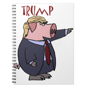 Funny Donald Trump Politieke Cartoon Notitieboek