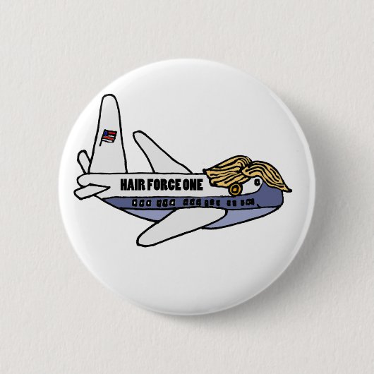 Funny Donald Trump Presidential Airplane Ronde Button 5,7 Cm (Voorkant)