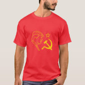 Funny Donald Trump Profile Hammer en Sickle T-shirt (Voorkant)