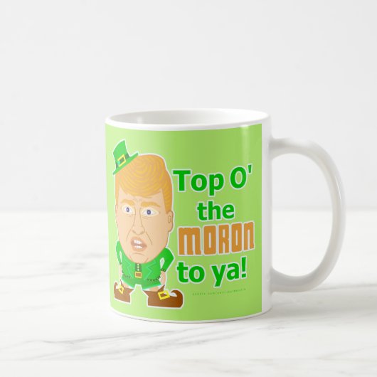 Funny Donald Trump St Patricks Day Leprechaun Koffiemok (Rechts)