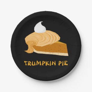 Funny Donald Trump Trumpkin Pie Papieren Bordje