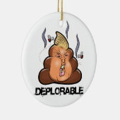 Funny Donald Trump - Trumpy-Poo Poo Emoji Icon Keramisch Ornament (Rechts)