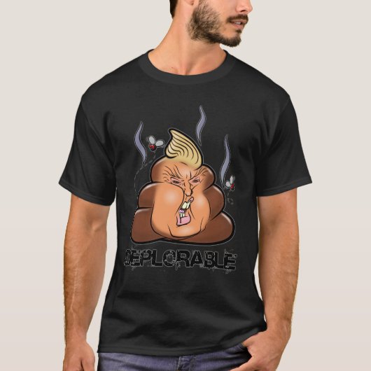 Funny Donald Trump - Trumpy-Poo Poo Emoji Icon T-shirt (Voorkant)