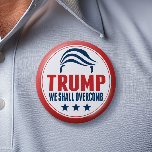 Funny Donald Trump - We zullen overcomb Ronde Button 5,7 Cm